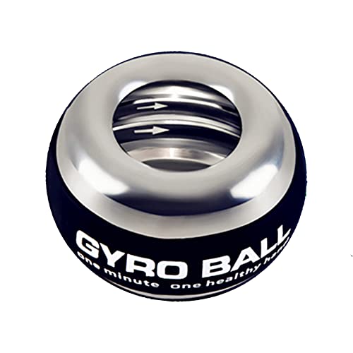 Auto-Start Wrist Power Gyro Ball with LED Lights, Wrist Strengthener and Forearm Exerciser for Stronger Arm Fingers and Muscle - color: Colourful Light-Metal