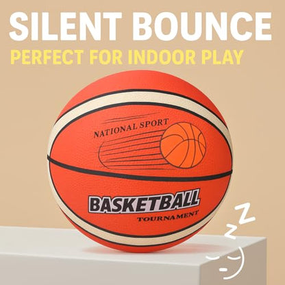 Silent Indoor Basketball – No Noise PU Foam Ball for Home Training, No Air Needed, Suitable for Apartment Fitness Use – Size 3/5/7