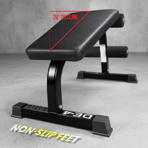 Valor Fitness Decline Sit-Up Bench for Ab Workouts – Heavy Duty Abdominal Slant Board for Crunches, Core Training, Russian Twists, Ab Raises – 650 lb Max Weight – Adjustable Fit – Home Gym Bench