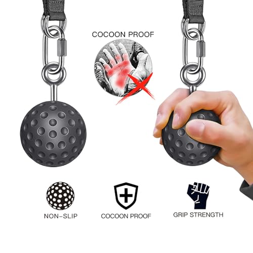 SELEWARE Pull Up Ball Grip & Wall Mounted Pull Up Bar, Heavy Duty Home Gym Equipment for Strength Training, Chin Ups