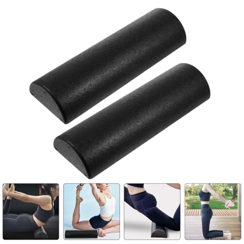 Cabilock Yoga Half Roller Foam Massage Roller Epp Semicircle Muscle Therapy Fitness Equipment 45cm Pair for Back Muscle Pilates Physical Therapy and Balance Training