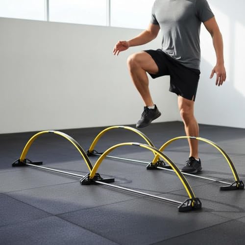 -Back Hurdle Simple-Arch to Set up Adjustable Agility Hurdle Portable for Athletes, Coaches, Speed Training - style: Basic Model Hurdle Set A 2 Sections/3 Pieces