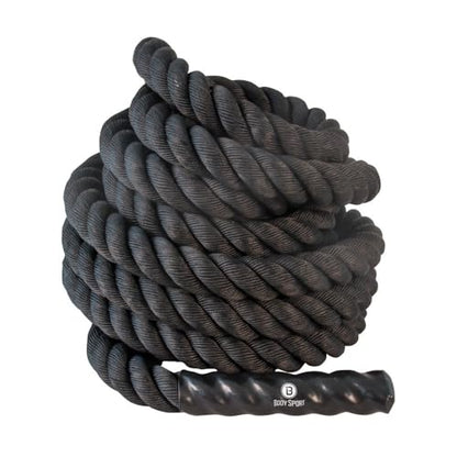 Body Sport Training Rope – Thick Battle Rope for Home or Gym Use, Long Durable Workout Rope – Made with Super-Strong Poly-Twine – Stands Up to Repeated Use Indoors & Outdoors - size: 1.5 in. Diameter x 40 ft. Length