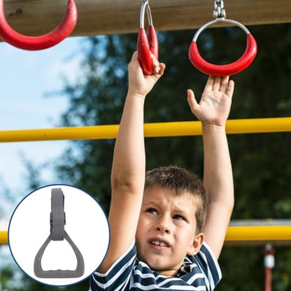 VILLCASE ’s Gymnastic Rings Set 2pcs with Adjustable Straps Gray Fitness Rings for Home Strength and Shoulder Joint Training Equipment