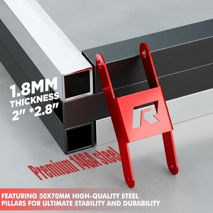 RitFit Adjustable/Foldable Utility Weight Bench for Home Gym - color: RED(3-Section)