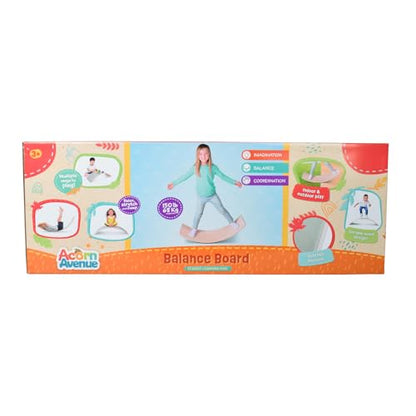 Non Slip Balance Board, 35 Inch Non Slip Felt Rocker Board Durable Wood, Kids Toddler Open Ended Learning Toy, Yoga Curvy Board
