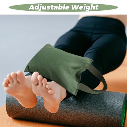 Alasum Weighted Sandbag for Fitness and Yoga 2kg Canvas Sand Bag with Handle for Leg Weights and Pilates Workout Resistance Training