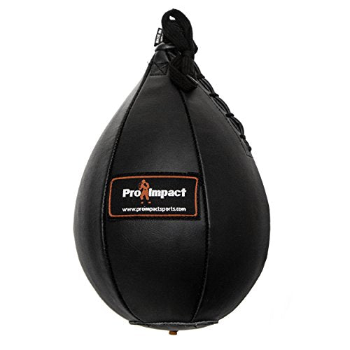 PU Leather Speed Bag – Pear Shaped Hanging Ball for Boxing, MMA & Muay Thai – Training Equipment for Doorway Hanging Ceiling – Boxer Accuracy Workout, Drills & Exercise – Punching Trainer - size: XS - 5"x7"