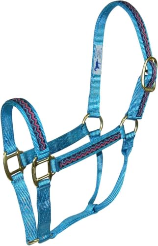 Hamilton Quality Horse Halter, 800-1100 lbs, Ocean Blue Weave - color: Ocean Blue Weave, size: Average, 800-1100lbs