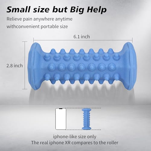 Blue Foot Massager Roller for Plantar Fasciitis, Arch Heel Pain Relief - color: Blue
