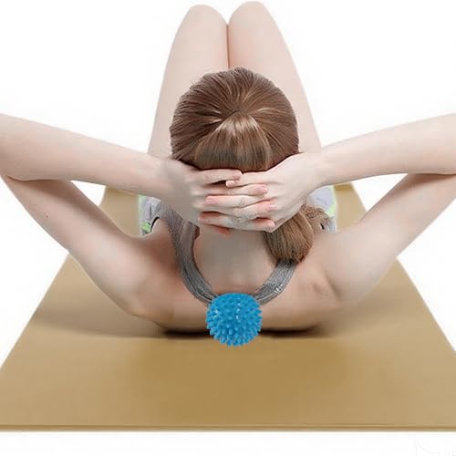 Spiky Massage Balls, 2PCS (Firm and Soft) - color: Softgreen+hardblue