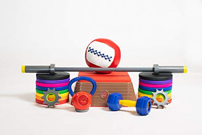 WOD Toys® Med Ball Mini - Safe, Durable Medicine MedBall for Kids Fitness Participation - Kid Gym Workout and Exercise Equipment for Toddlers and Children