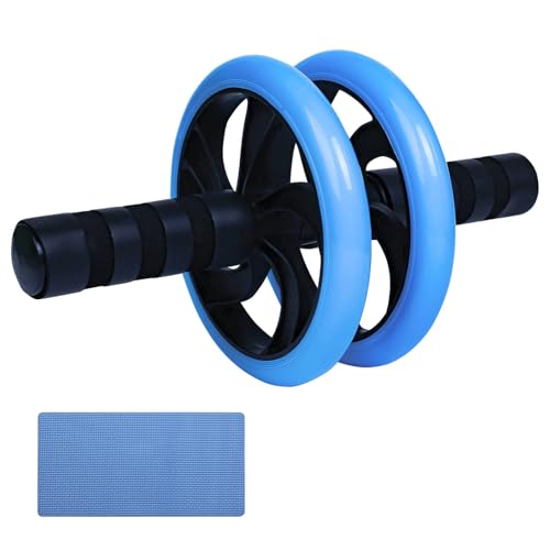 AB Wheel Roller, Exercise Abdominal Fitness Wheel, Work-out Strength-Training Roller, 11"W - color: Blue