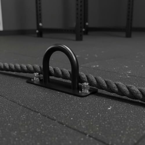 Milageto Fitness Cord Hanger Sturdy Metal Wall-Installed Rope Bracket Iron Exercise Accessories for Gym Users - style: U-shaped Battle Rope Anchor