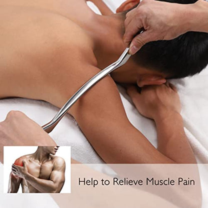 Gua Sha Scraping Massage Tool, Long Bar for Large Muscles, Great Soft Tissue Mobilization, 13.5 inch Long (C) - style: Slim Style