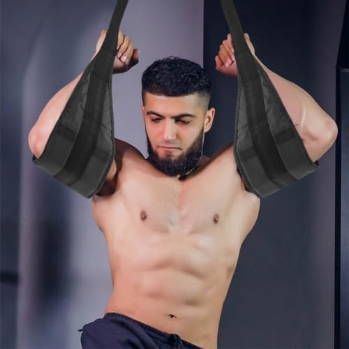 Hanging Ab Straps for Pull Up Bar, Ab Sling Strap for Arm Pull up Workout Support, Padded Arm Support Slings Hang Bar Assist Strap for Training Knee and Leg Raise