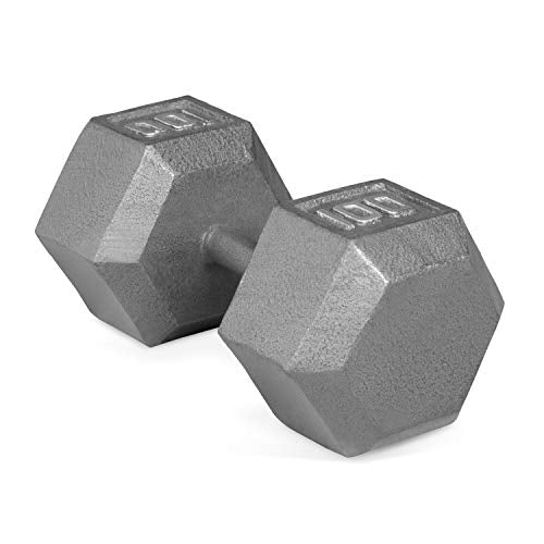 CAP Barbell Cast Iron Hex Dumbbell | Multiple Options - color: Gray, Single, size: 100 lb