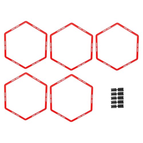 5 Pieces Agility Training Rings Sports Speed Footwork Training Equipment Ladder Exercise Set Portable Wear Resistant PP Construction Suitable for