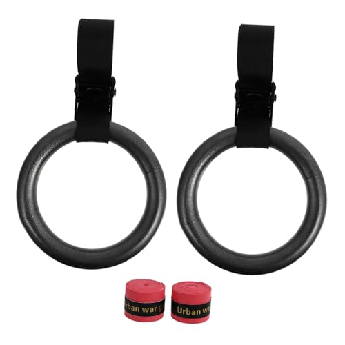 POPETPOP 2pcs Sturdy Fitness Ring Set Portable Cord Home Gym Equipment for Women Men Workout Ring