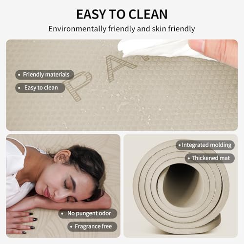 PAIDU Large Yoga Mat-72’x36’x0.4’ Extra Width ＆ Thick,Comfortable,Non-Slip Exercise Mat-Works Great on All Floor for Stretching,Yoga Studio,Gym or Home Workouts