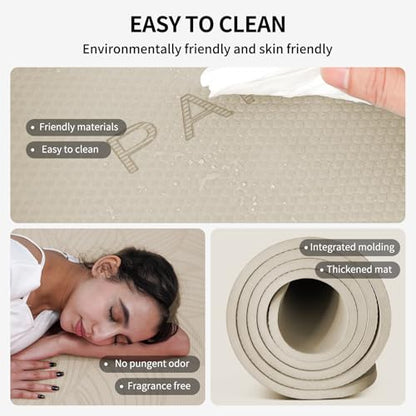 PAIDU Large Yoga Mat-72’x36’x0.4’ Extra Width ＆ Thick,Comfortable,Non-Slip Exercise Mat-Works Great on All Floor for Stretching,Yoga Studio,Gym or Home Workouts