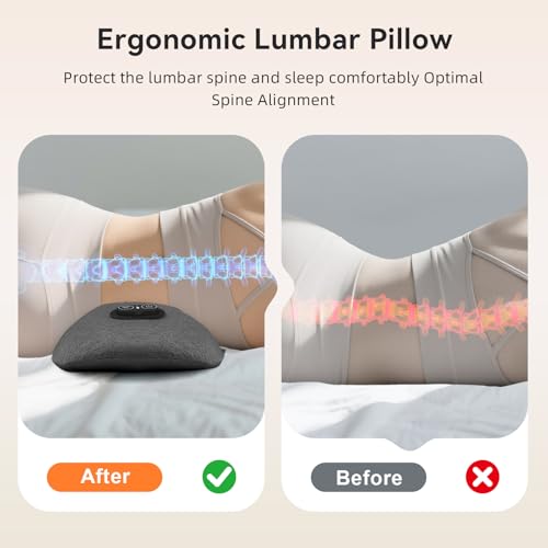 3 in 1 Lower Back Massager - Smooth Triple Fusion Back Massager with Heat,Vibration Massager & Airbag Traction Spine Massager for Lower Back Pain Relief,Deep Tissue Relaxation FSA Eligible HSA