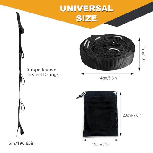Heavy Duty Loop Door Anchor Strap for Resistance Bands Exercises, Multi Point Anchor Gym Attachment for Home Fitness, Portable Door Band Resistance Workout Equipment