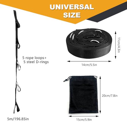 Heavy Duty Loop Door Anchor Strap for Resistance Bands Exercises, Multi Point Anchor Gym Attachment for Home Fitness, Portable Door Band Resistance Workout Equipment