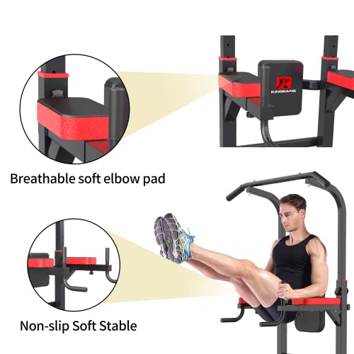 Power Tower Dip Station Workout equipment Pull up Bar for Home Gym Adjustable Height Strength Training Fitness Excercise Equipment,Load 450LBS