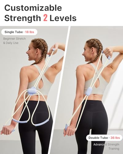YOTTOY Cross Resistance Band for Full Body Workout,Elastic Exercise Bands for Legs,Arms,Glutes,Stretch Bands for Exercise,Yoga Straps for Stretching, Booty Bands for Home Gym