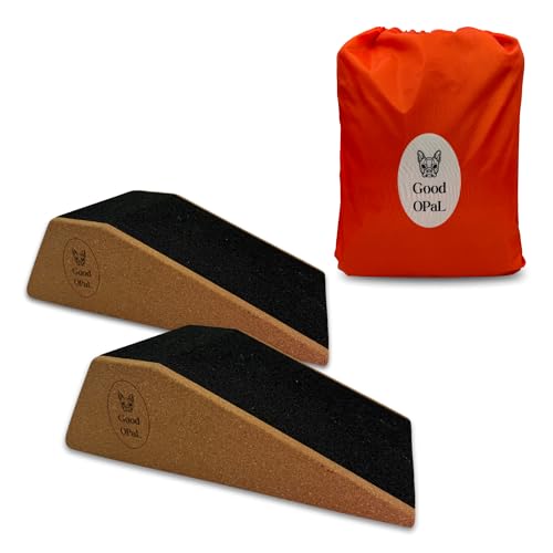 Squat Wedge -Squat Wedge Block-Extra Large SIze-Slant Board for Calf Stretching-Heel Elevated squats w/Non-Slip Grip, Anti-Slip Cork-Lightweight Home Gym Accessories-Yoga Blocks
