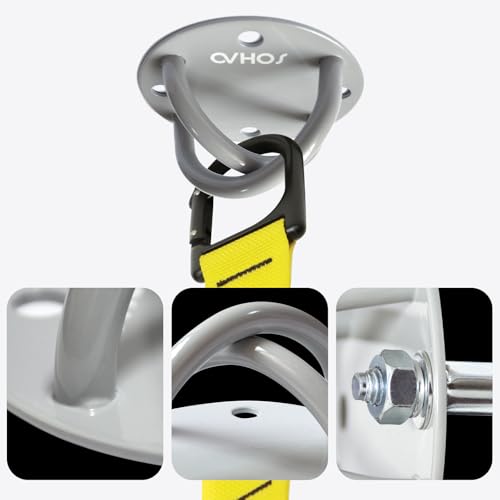 Wall Ceiling Mount Bracket for Suspension Straps, Aerial Yoga Swing & Hammock, Gymnastic Rings, Boxing Punching Bags, Body Strength Gym Equipment and Battle Ropes - color: SR-2