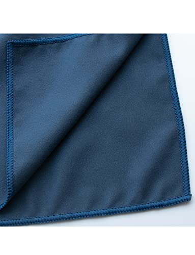 Unisex Sweat Absorbing Microfiber Handkerchiefs Quick Dry Sport Gym Towels 5 Pack - color: Navy Bule 01a