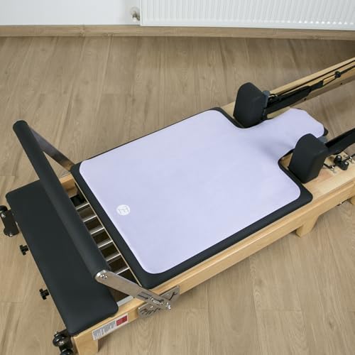 Echome Non-Slip Pilates Reformer Mat with Mesh Bag – Sweat-Wicking, Lightweight, Fits Balanced Body/Merrithew/Aeropilates (38"x22") - color: Smoky Plum