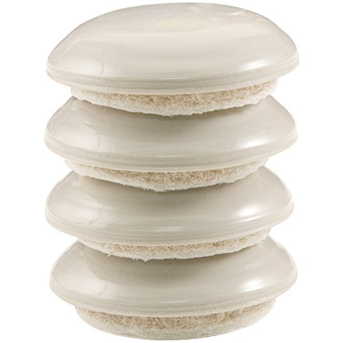 Self-Stick, Round Furniture Sliders for Carpeted Surfaces (4 piece) - 1-1/8" Round SuperSliders - color: Beige, size: 1-1/8", 4 Pack