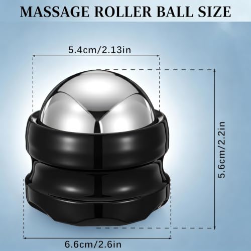 Massage Ice Roller Ball Cold & Heat Therapy Tight and Sore Muscles Relief - color: Black-02