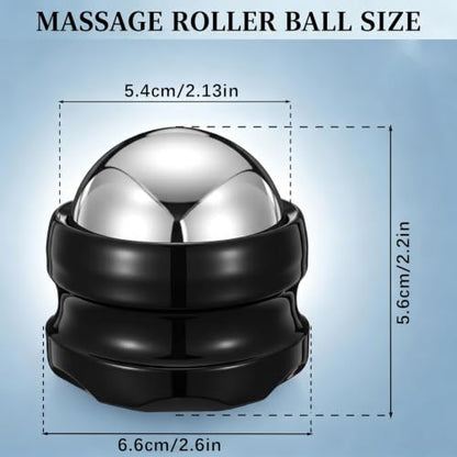 Massage Ice Roller Ball Cold & Heat Therapy Tight and Sore Muscles Relief - color: Black-02