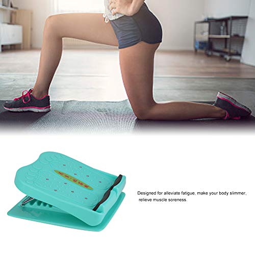 Household Folding Foot Calf Stretcher Massage Leg Fitness Slant Pedal Board Adjustable Incline Slant Board for Effective Calf Ankle and Foot Stretch Ideal for Post (Blue Green)