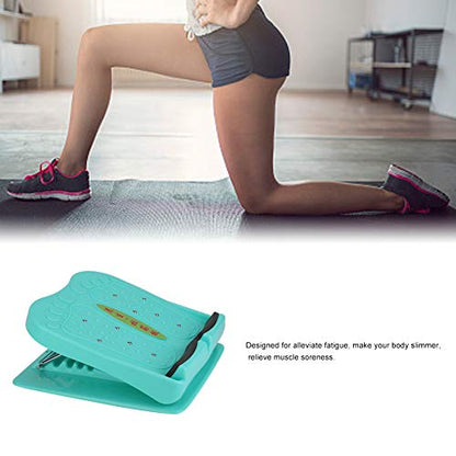 Household Folding Foot Calf Stretcher Massage Leg Fitness Slant Pedal Board Adjustable Incline Slant Board for Effective Calf Ankle and Foot Stretch Ideal for Post (Blue Green)