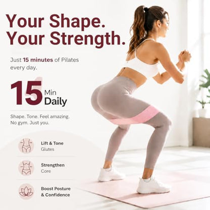 Pilates Kit for Women, Home Workout Equipment Set with Ring, Ball, Resistance Bands, Core Sliders & Ankle/Wrist Weights, Pilates Essentials Kit for Full Body Sculpt, Fat Burn & Beginners