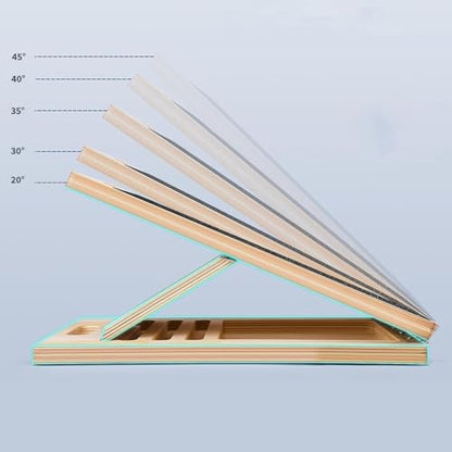Slant Board for Calf-Stretching - Wooden Incline Wedge Stretcher for Squats, Foot & Ankle Mobility, Portable Fitness Equipment, Balance Block for Heel Stretch