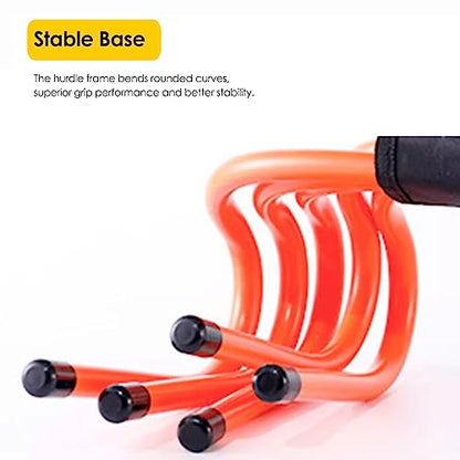 Height Adjustable Hurdles, 9 12 16 20 24 Inch Tall Athletes Training Hurdles, Sport Squad Professional Speed & Agility Training Set, Sports Practice Equipment for PE, Height 40cm/15.7inch