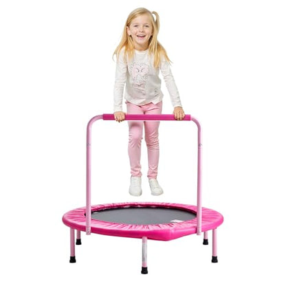 VEVOR 3FT Trampoline for Kids, 36" Trampolines Indoor/Outdoor Trampoline for Toddlers, Foldable Mini Baby Jump Toy with Foam Handle, Recreational Trampolines Birthday Gift for 3+ Years Kids
