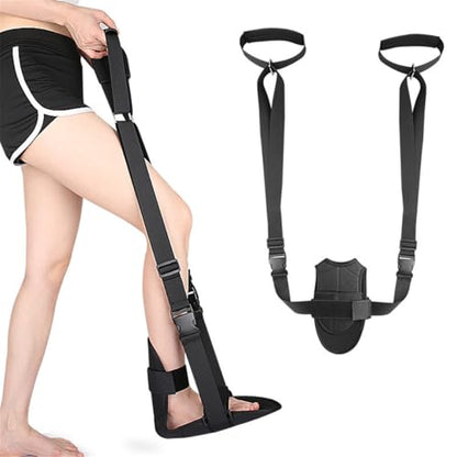 Foot and Calf Stretcher, Adjustable Stretch Band for Plantar Fasciitis Achilles Tendonitis Heel Spurs Foot Drop, Leg Stretching Band Hamstring Stretch Strap for Muscle Strength Flexibility Training