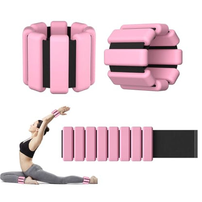Ankle Weight Wrist Weight 2 Pack (1lb Each) Adjustable Arm and Leg Weight Suitable for Women and Men Pilates Gym Yoga Aerobic Strength Training
