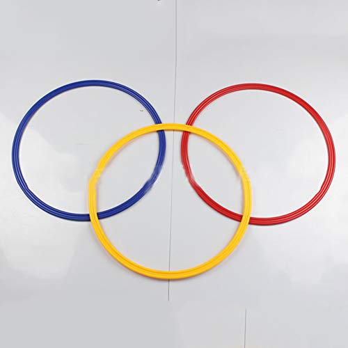 HERCHR 6 Pcs Multicolor Speed Agility Rings Set, Soccer Sport Training Speed Rings Football Control Skills Agility Loop for Agility Footwork Training