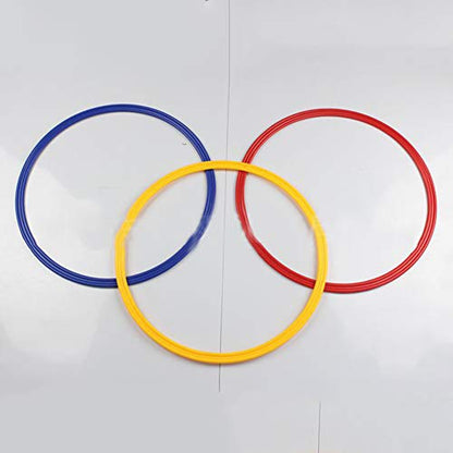 HERCHR 6 Pcs Multicolor Speed Agility Rings Set, Soccer Sport Training Speed Rings Football Control Skills Agility Loop for Agility Footwork Training
