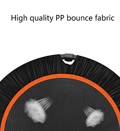 Replacement Trampoline Pad Outdoor Fitness Trampoline with Adjustable Handle,Mute Foldable Trampoline Mini Exercise Rebounder for Adults Kids Indoor/Garden Workout Equipment,Maximum Load 200Kg