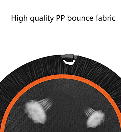 Replacement Trampoline Pad Outdoor Fitness Trampoline with Adjustable Handle,Mute Foldable Trampoline Mini Exercise Rebounder for Adults Kids Indoor/Garden Workout Equipment,Maximum Load 200Kg