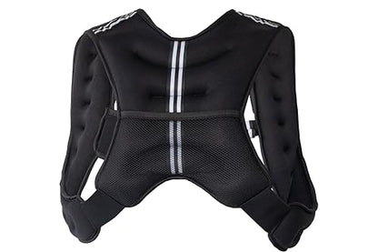 Roc Outdoors Weighted Vest W/ Rub-Free Technology for Woman and Men, 5lb/10lb/15lb/20lb/30lb Weight Vest with Reflective Stripe for Workout, Strength Training, Running, Walking, Fitness, Weight Training, Weight Loss, Weightlifting